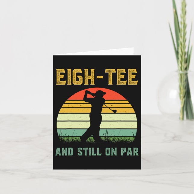 Tarjeta Gracioso campo de golf de 80 años de edad para jug (Anverso)