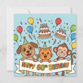 Tarjeta Gracioso cartel de la fiesta de cumpleaños número