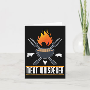 Tarjeta Gracioso Chef Bbq Carne Whisperer Regalo Fumador G