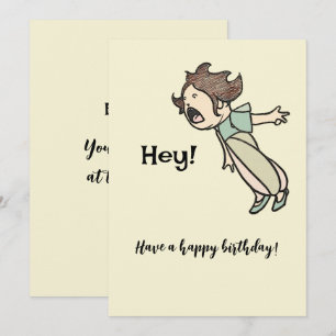 Tarjeta Gracioso Chica de gritos de vintage Cumpleaños Sal