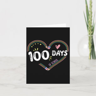 Tarjeta Gracioso Colegio Niños Chicas Niños 100 Días De Es