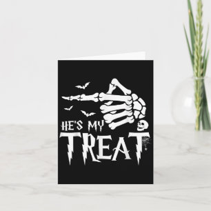 Tarjeta Gracioso Costume de Halloween Pareja Skeleton Mate