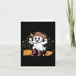 Tarjeta Gracioso Cowboy Halloween Fantasma Oeste Caída Por