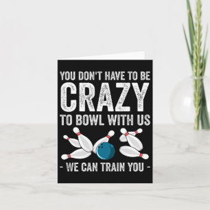 Tarjeta Gracioso Crazy Bowling Regalos Bowlers Diez Jugado