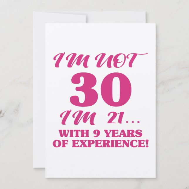 Tarjeta Gracioso cumpleaños 30 (Anverso)