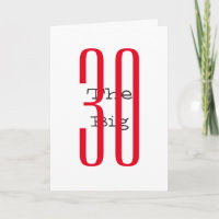 Gracioso cumpleaños 30, gran rojo, texto negro sob