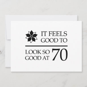 Tarjeta Gracioso cumpleaños 70 (se siente bien)