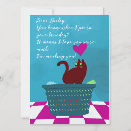 Tarjeta Gracioso De Valentine, Personalizado De Gato Malo