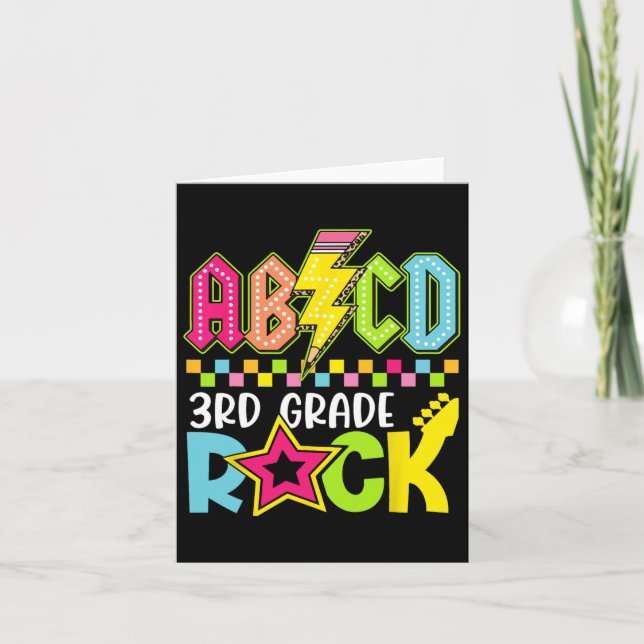 Tarjeta Gracioso De Vuelta A La Escuela Lightning Bolt Roc (Anverso)