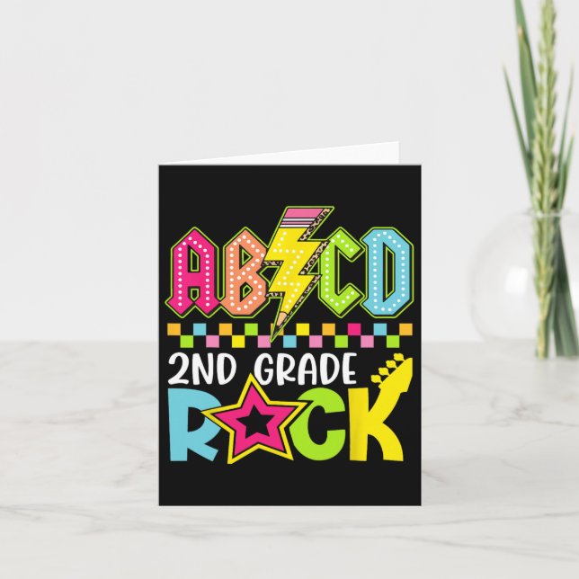 Tarjeta Gracioso De Vuelta A La Escuela Relámpago Bolt Roc (Anverso)