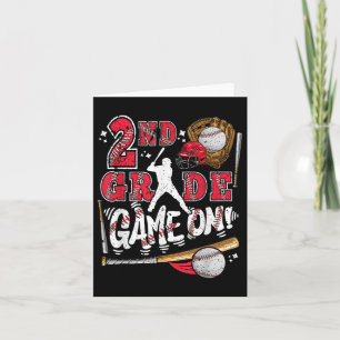 Tarjeta Gracioso De Vuelta Al Segundo Grado Del Juego De B