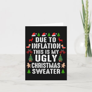 Tarjeta Gracioso Debido A La Inflación Los Navidades Feo S