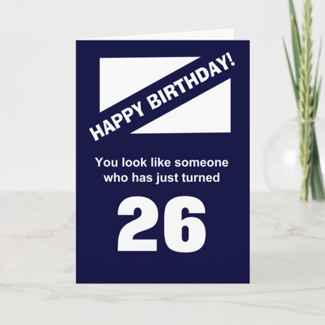 Tarjeta Gracioso deseo de cumpleaños número 62 (Anverso)