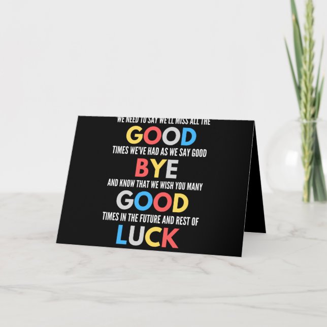 Tarjeta Gracioso Despediéndose De Adiós (Anverso)
