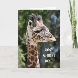 Tarjeta Gracioso Día de la Madre Girafa, ¡del lindo! #2