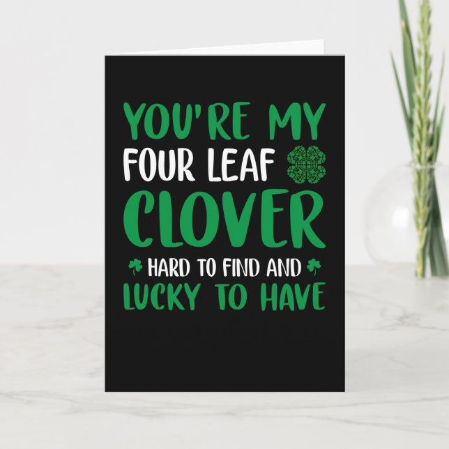 Tarjeta Gracioso Día de San Patricio tu eres mi amante de  (Anverso)