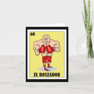 Tarjeta Gracioso diseño de boxeo mexicano - El Boxeador 1