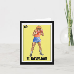 Tarjeta Gracioso diseño de boxeo mexicano - El Boxeador 2