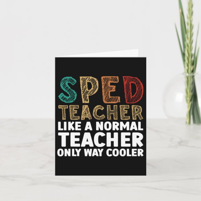 Tarjeta Gracioso Diseño De Educación Especial Para Hombres (Anverso)