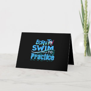 Tarjeta Gracioso Diseño De Natación De Regalos De Natación