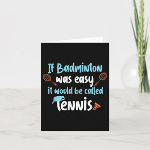 Tarjeta Gracioso Diseño De Tenis Badminton Para Jugador