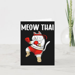 Tarjeta Gracioso diseño tailandés de Meow para hombres caj