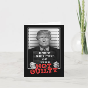 Tarjeta Gracioso Donald Trump no es culpable de asesinato,