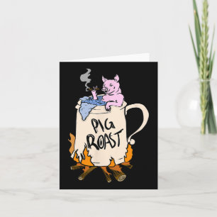 Tarjeta Gracioso Duelo De Cerdo Rasal Bbq Fiesta Grill Mas