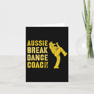 Tarjeta Gracioso entrenador australiano de breakdance Danc