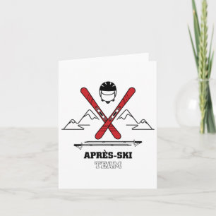 Tarjeta Gracioso equipo de esquí de Apres - Gran regalo pa