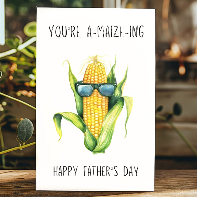 Tarjeta Gracioso eres el Día del Padre de los Jardineros d (Funny You're Amaizing Pun Fathers day card.)