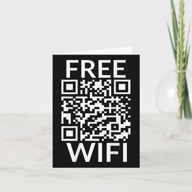 Tarjeta Gracioso Escándalo Wifi gratis Trump Baile Prank Q (Anverso)