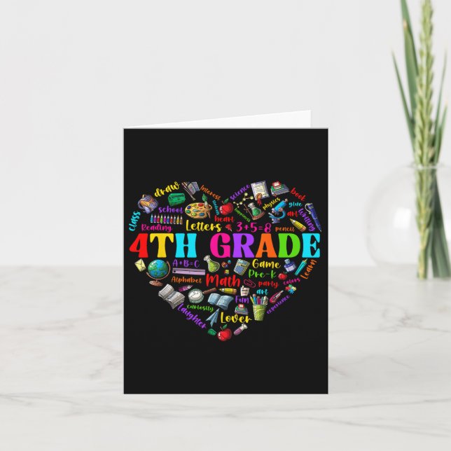 Tarjeta Gracioso Estudiantes De Cuarto Grado Primero De Se (Anverso)