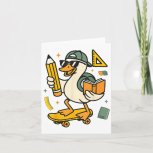 Tarjeta Gracioso estúpido Goose Cute Duck De Vuelta Al Pro