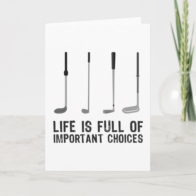 Tarjeta Gracioso fanático del golf: regalo importante (Anverso)