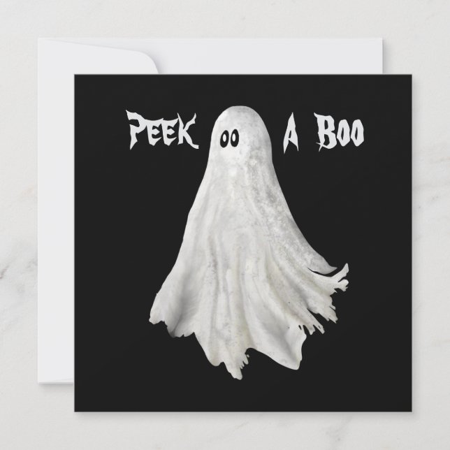 Tarjeta Gracioso Fantasma Del Pasado Dibujo De Halloween (Anverso)