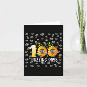Tarjeta Gracioso Feliz 100° Día De Abejas Escolares Beehiv