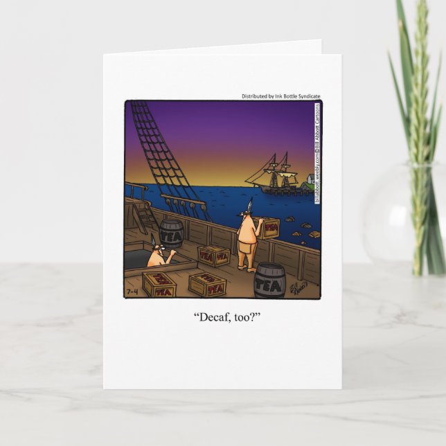 Tarjeta Gracioso Feliz 4 De Julio (Anverso)