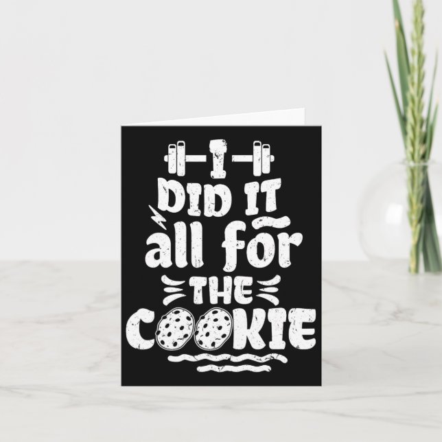 Tarjeta Gracioso Fitness Workout Gym Peso Levantamiento Bo (Anverso)