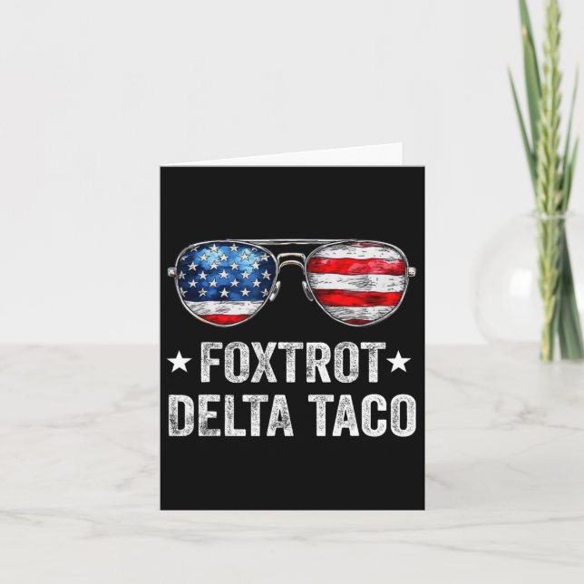 Tarjeta Gracioso Foxtrot Delta Taco1 (Anverso)