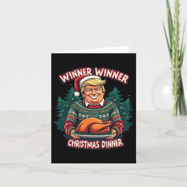 Tarjeta Gracioso ganador de Humor para Navidades Trump Chr (Anverso)