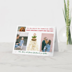 Tarjeta Gracioso gato de perro apasionado 3 fotos cubren c