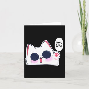 Tarjeta Gracioso gato gracioso Anime Meme Nah Ganaría Gojo