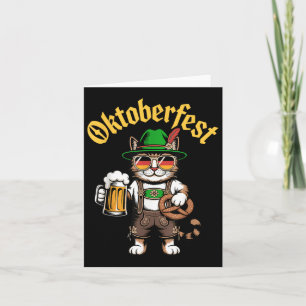 Tarjeta Gracioso gato lindo Pretzel Cerveza Funny Fiestas