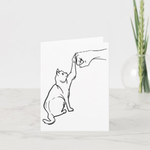 Tarjeta Gracioso gato Mejor Amigo Fist Bump Cat Lover