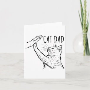 Tarjeta Gracioso gato papá padre día mejor gato papá mano