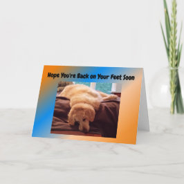 Tarjeta Gracioso Get Well Card con Golden Retriever