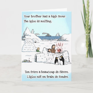 Tarjeta Gracioso Get Well Card para los niños - Francés in
