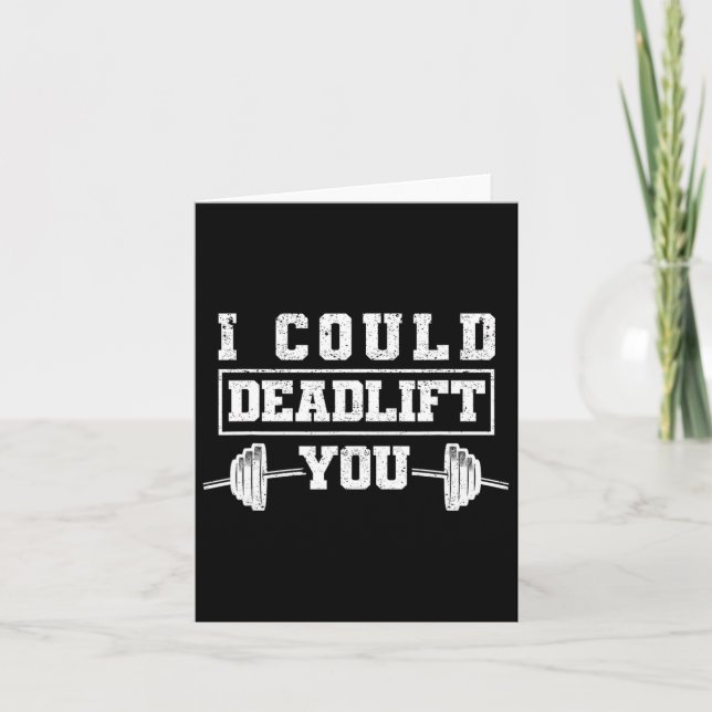 Tarjeta Gracioso Gimnasio De Levantamiento Muerto (Anverso)