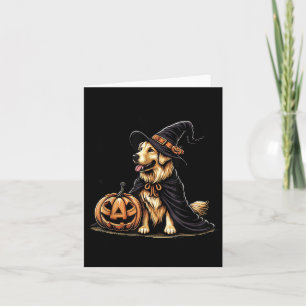 Tarjeta Gracioso Golden Retriever Dogs Ghost Boo Witch Spo